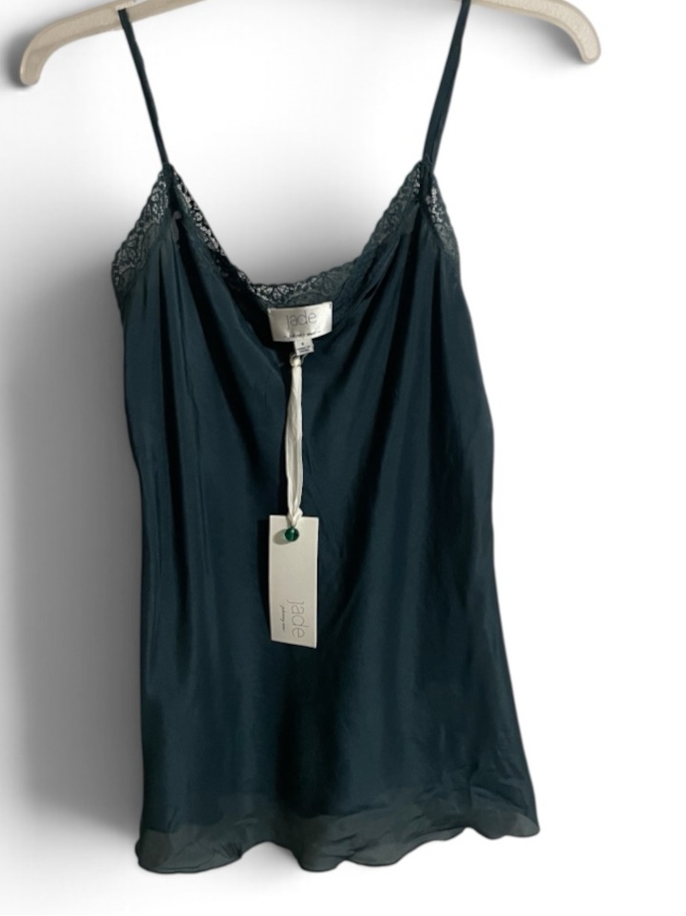 NWT Jade by Johnny Was Silk Lace-Trim Short Slip Cami